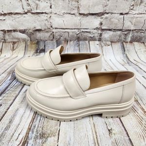 Tony Bianco Wiz Loafer in Vanilla Capretto Size 5.5